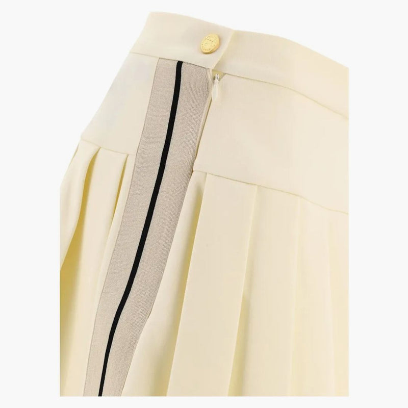 Palm Angels Pleated Track Skirt White