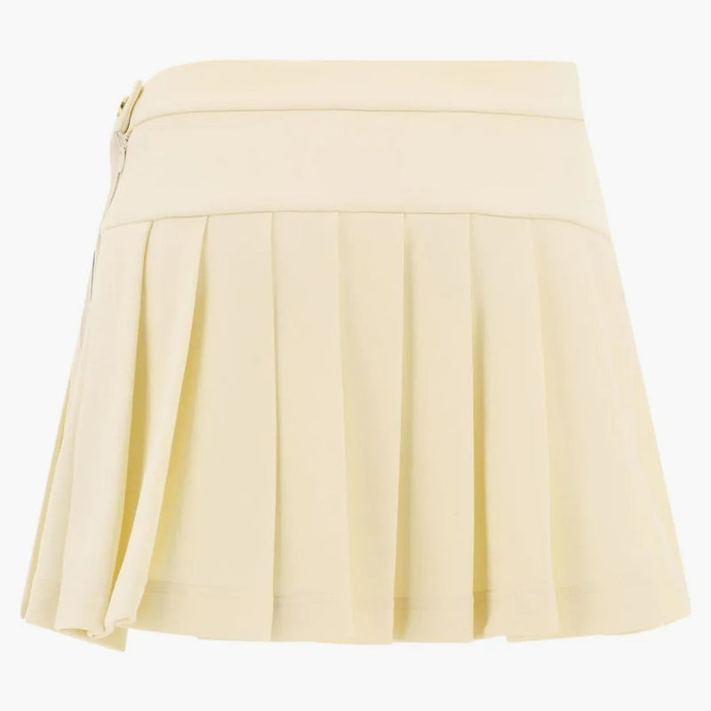 Palm Angels Pleated Track Skirt White
