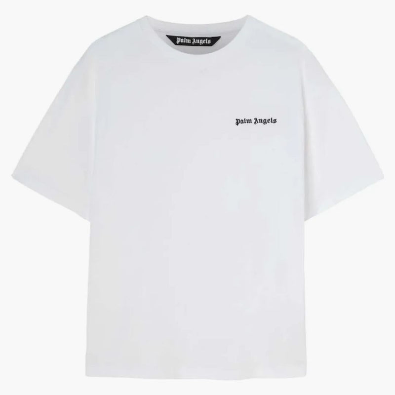 Palm Angels Stampa T-shirt logo bianco/nero