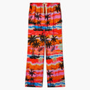 Palm anioły psychodeliczne Palmy luźne spodnie fuksia wielokolorowe