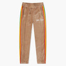 Palm Angels Rainbow Chenille Track Pants Beige