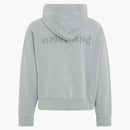 Palm Angels Reverse Logo Zipped Hooded Jacket Gray