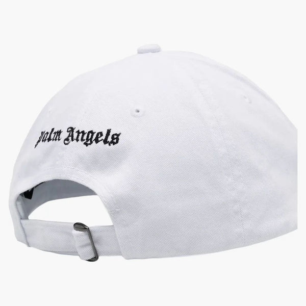 Palm Angels Ripped Logo Cap White/black