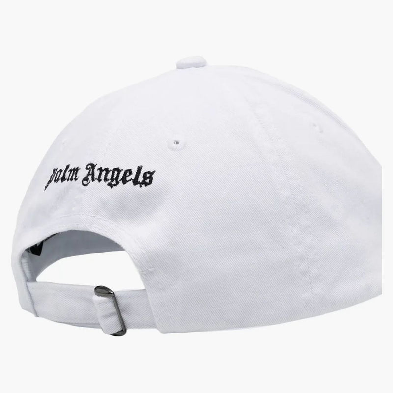 Palm Angels Ripped Logo Cap White/black