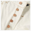 Palm Angels Rose 5 Poket Jeans White