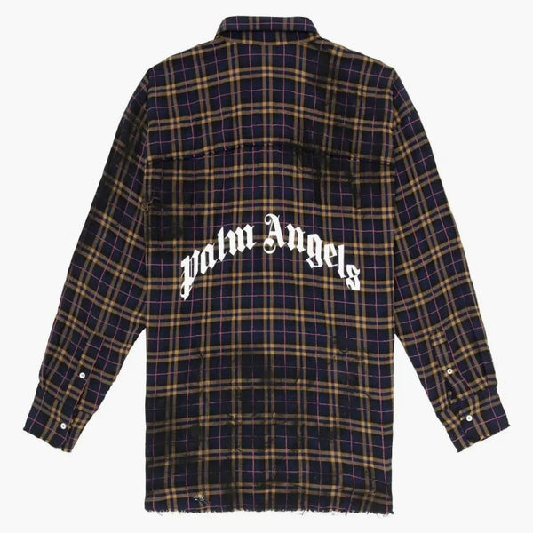 Palm Angels Round Logo Shirt Navy