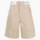 Palm Angels Sartorial Waistband Shorts Beige