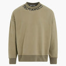 Palm Angels Seasonal Logo Crew Sweatshirt Military Green/Black