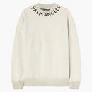 Palm Angels Seasonal Logo Vint Crew White/black