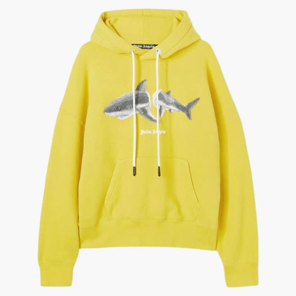 Palm Angels Shark Hoodie 1809 Žlutá/šedá