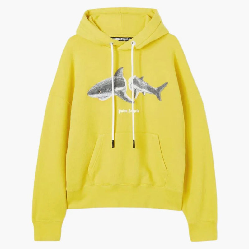 Palm Angels Shark Hoodie 1809 Žlutá/šedá