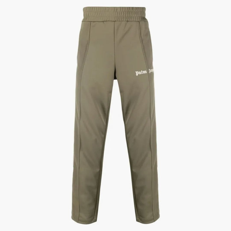 Palm Angels Side Stripe Slim Fit Track Pants vojenské z bílé