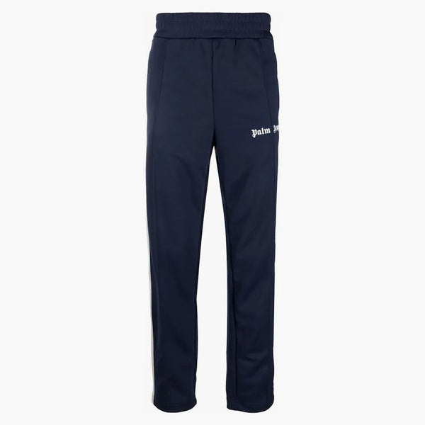 Palm Angels Side Stripe Straight Leg Track Pants Fw 21 Navy Blue White