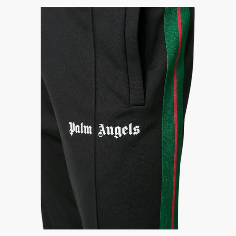 Palm Angels Stripe Stripe Track Pants Drivery Fit Black/Green/Red