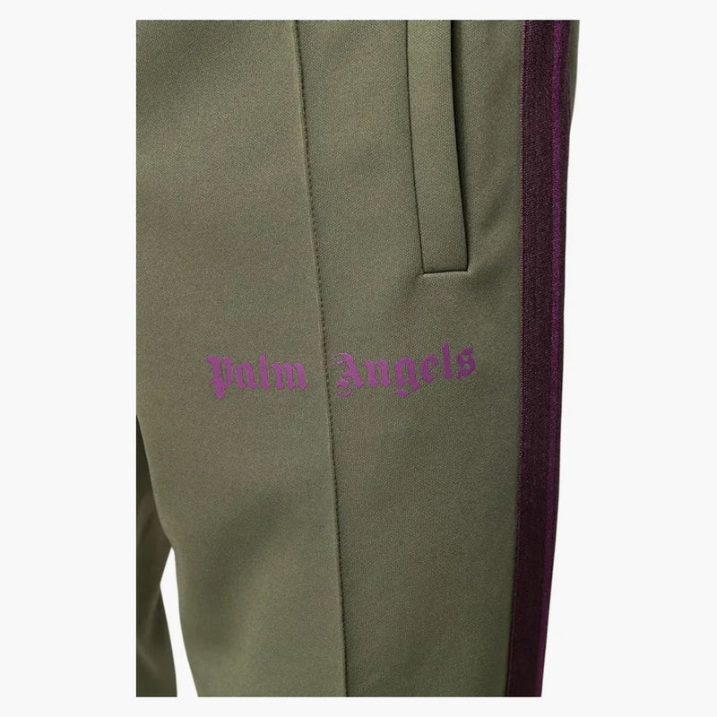 Palm Angels Stripe Pants Pants Green/Purpola militare