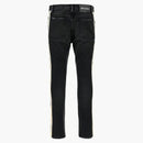 Palm Angels laterale a strisce slim fit jeans nero/nero