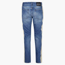 Palm Angels Boční pruhované štíhlé džíny modré džíny