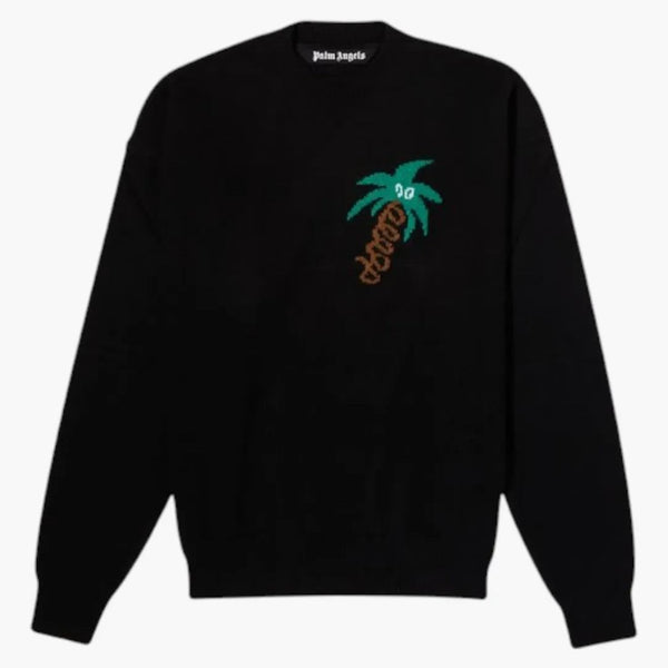 Palm Angels Sketchy Intarsia svetr černý
