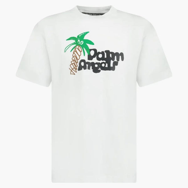 Tričko s logem Palm Angels Bílé bílé