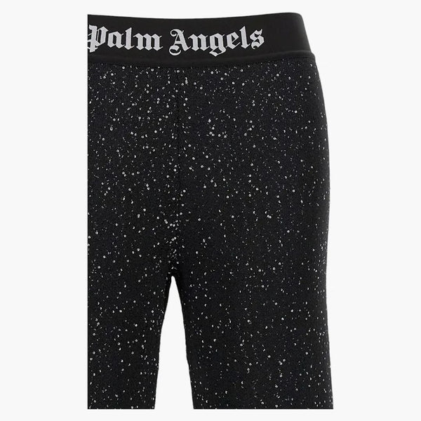 Palm Angels Soiree Pletení logo kalhoty černé