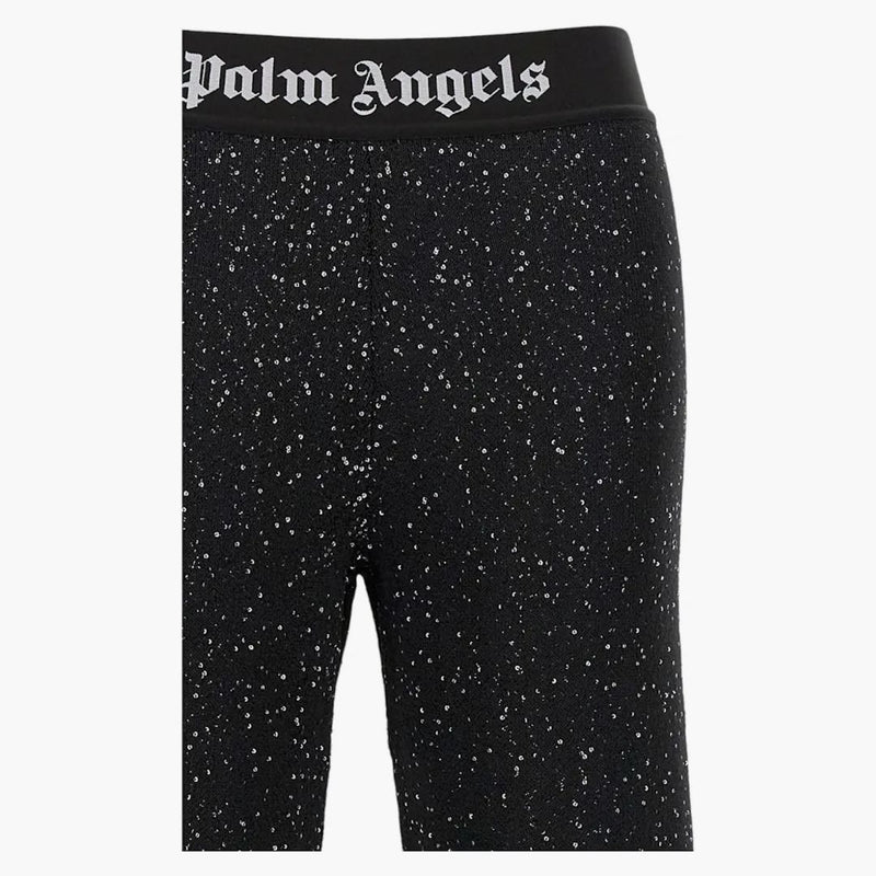 Palm Angels Soiree Pletení logo kalhoty černé