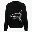 Palm Angels Split Shark Crewneck Black/off White