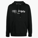 Palm Angels Paris Sprayed Logo Hoodie Black