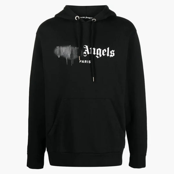 Palm Angels Paříž postříkala logo mikina černá