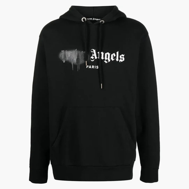 Palm Angels Paříž postříkala logo mikina černá