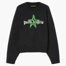 Palm Angels Star Sprayed Crewneck Black/Green