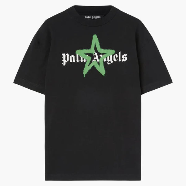 Palm Angels Star Sprayed T-shirt Black/green