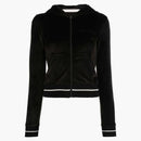 Palm Angels rand trim chenille zip hoodie svart