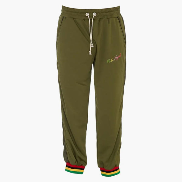 Palm Angels Striped Detail Track Pants Green/multi
