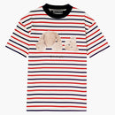 Palm Angels Striped Teddy Bear T-Shirt White/Red/Blue