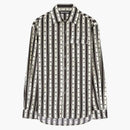 Palm Angels Stripes Monogram Shirt Off White/Black
