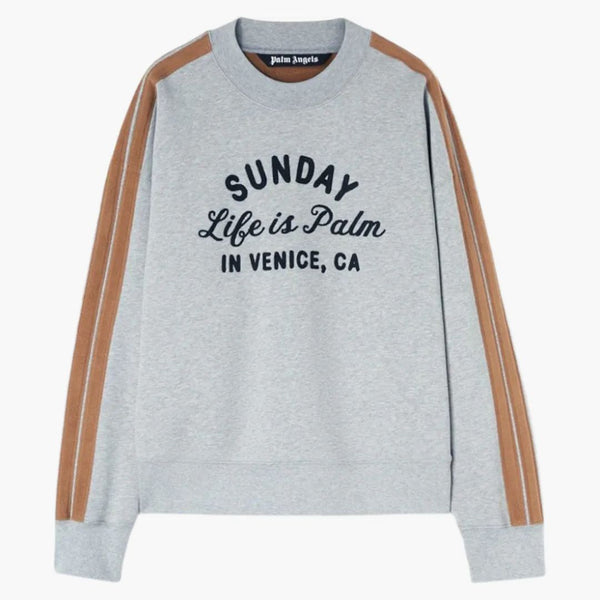 Palm Angels nedělní mikina melange šedá/černá