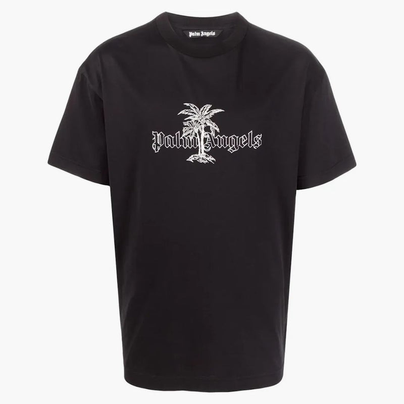 Tričko Palm Angels Sunset Palm Black/White