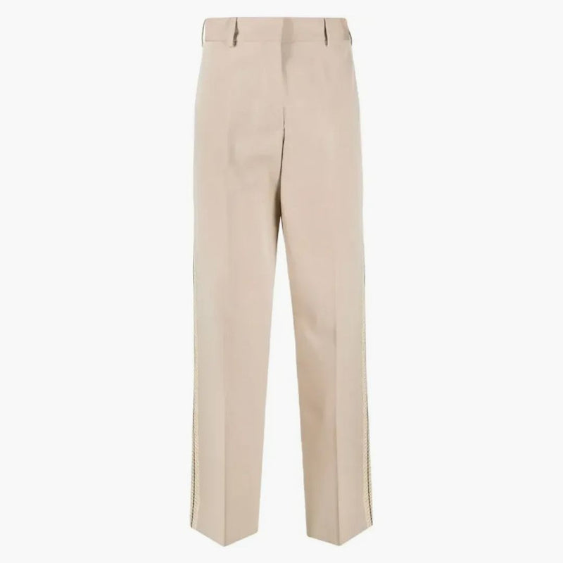 Palm Angels Tab Knit Suit Pants Beige