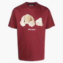 Palm Angels T-shirt con logo orsacchiotto rosso