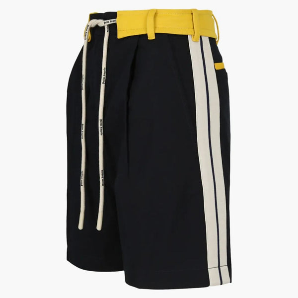 Palm Angels Track Belt Shorts Navy Blue