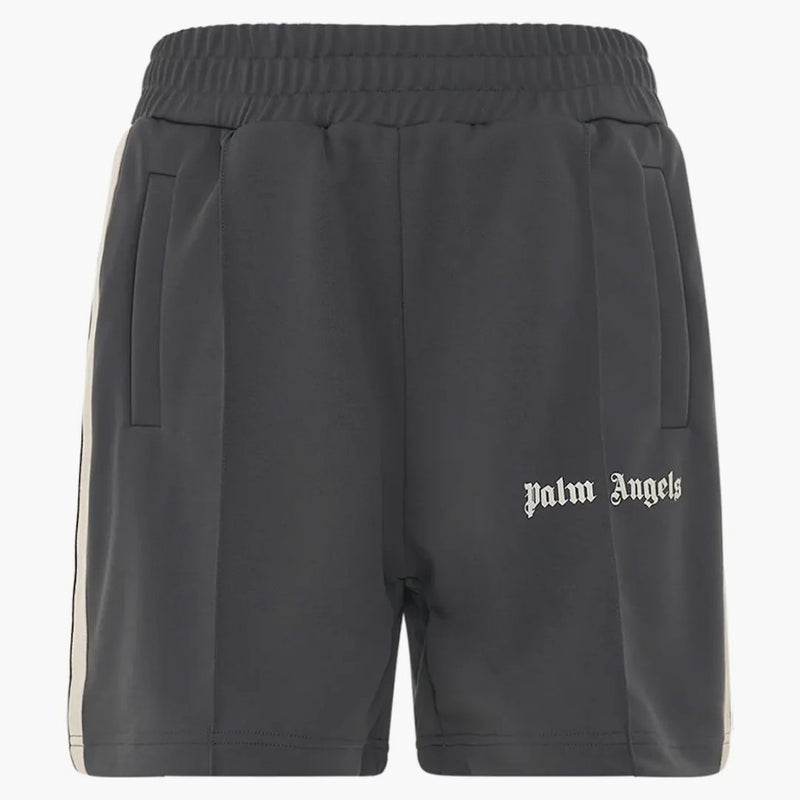 Palm Angels Traccia Shorts Grey/Off-White