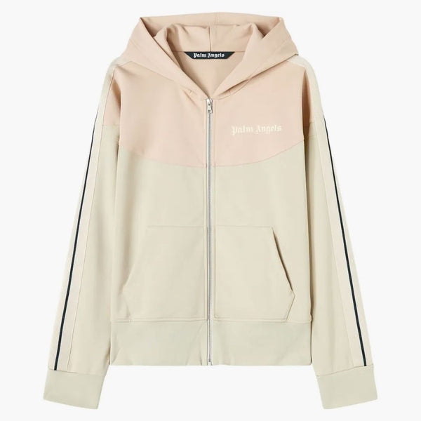 Palm Angels Two Tone Hooded Track Jacket Beige/Rose prach