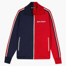 Palm Angels Two Tone Track Jacket Navy/Red/Off White