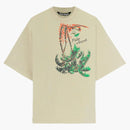 Palmänglar upp och ner palm te beige/grön