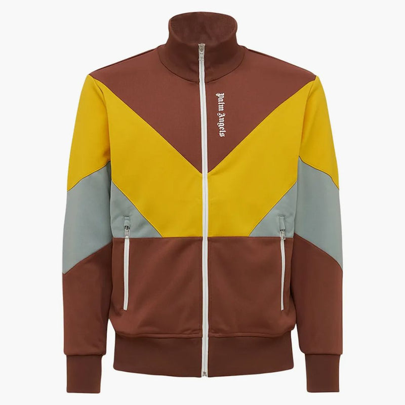 Palm Angels v Colorblock bunda hnědá/žlutá/šedá