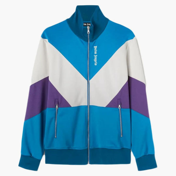 Palm Angels v Colorblock Jacket Cobalt Blue/Off White