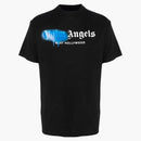 Palm Angels West Hollywood postříkané logo tričko černé