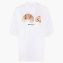 Palm Angels Womens Bear Loose T-shirt White/brown