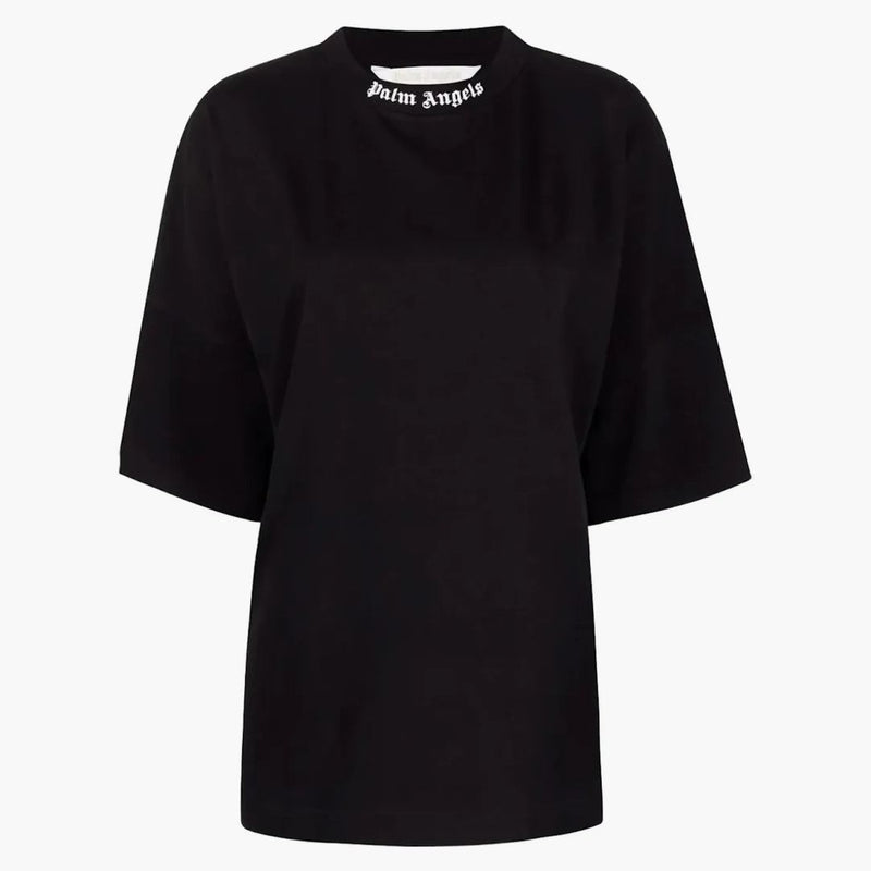 Palm Angels kvinnors klassiska logotyp överdimensionerad t-shirt svart