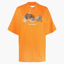 Palm Angels Womens Leopard Bear Loose T-Shirt Orange/Brown